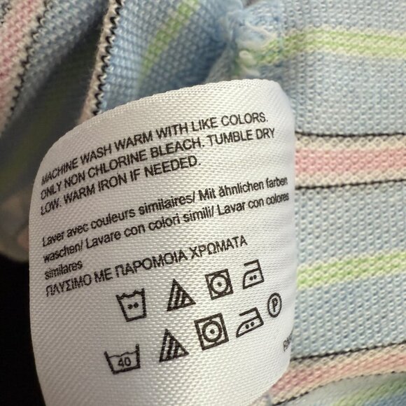 Brooks Brothers 346 Striped Polo Shirt Men's XL Blue Original Fit Pastel Preppy - Picture 11 of 11